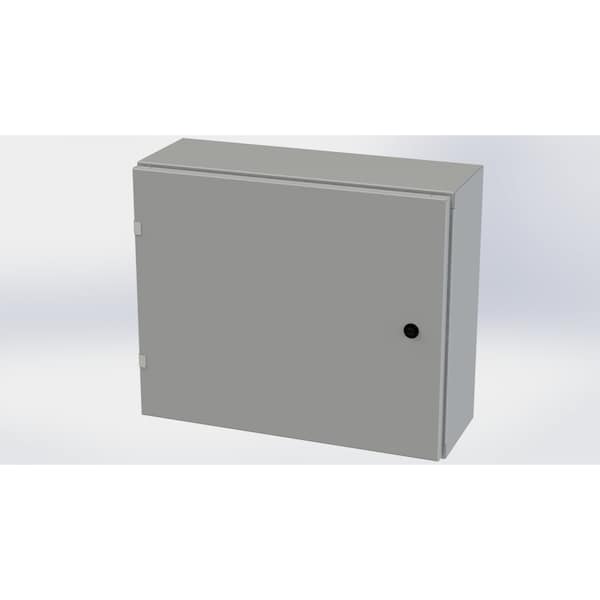 1/4 Turn Latch Electrical Enclosures, 20 in H, 8 in D, 24 in W, NEMA 3R, 4, 12, 13, Carbon Steel